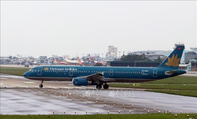 Vietnam Airlines' plane at the Da Nang International Airport. VNA Photo 